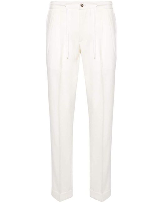 Barba Napoli White Drawstring-waist Chino Trousers for men