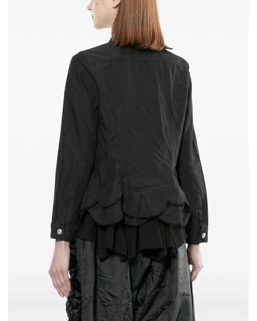 Comme des Garçons Black Peplum Button Jacket