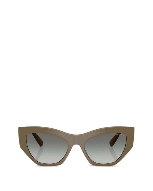 Vogue Eyewear Gray Cat-Eye Frame Sunglasses