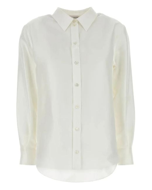 Alexander McQueen White Silk Shirt