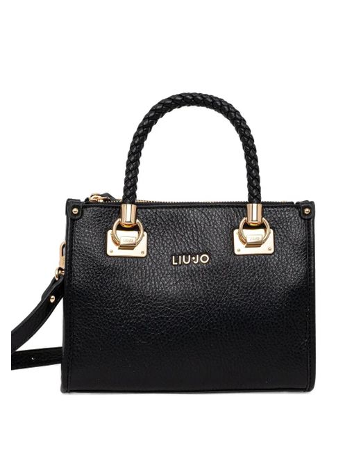 Liu Jo Black Tote Bag mit Flechtriemen