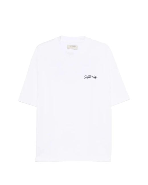 RETERNITY White Crew-Neck T-Shirt for men