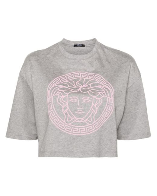 Versace Gray Medusa Head T-Shirt