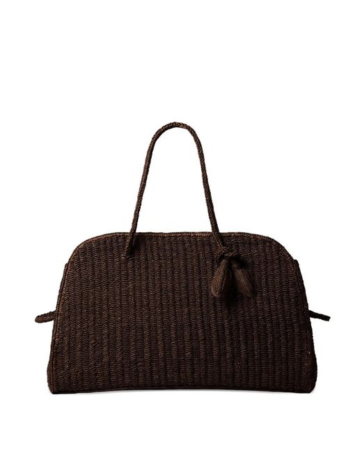 Jacquemus Black The Large Raffia Turismo Tote Bag