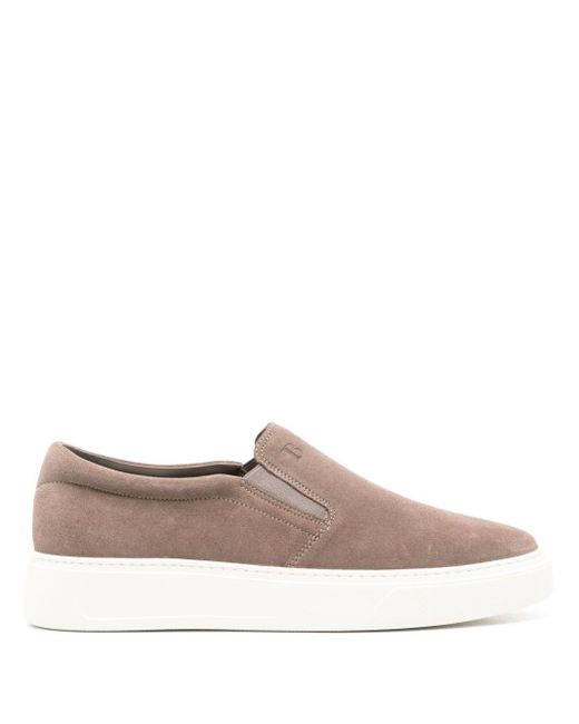 Boggi Brown Suede Slip-on Trainers for men