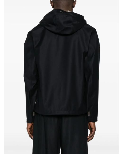 Chaqueta Con Capucha Herno de hombre de color Black