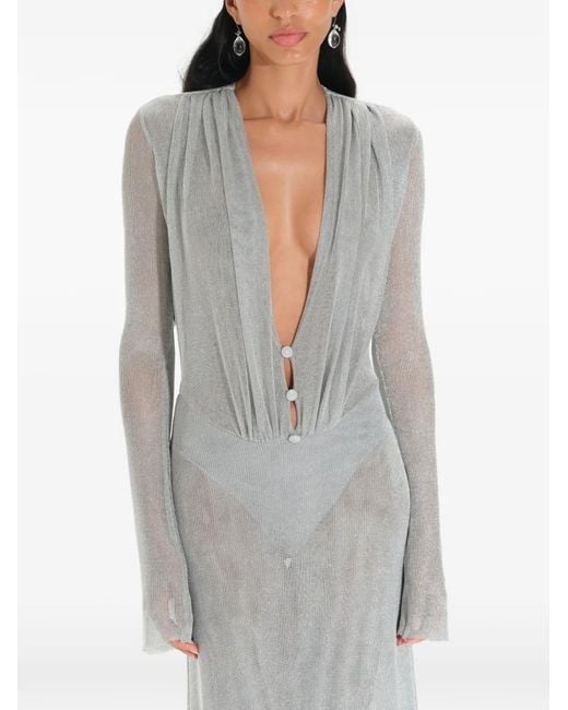 MANURI White Suki Moon Maxi Dress