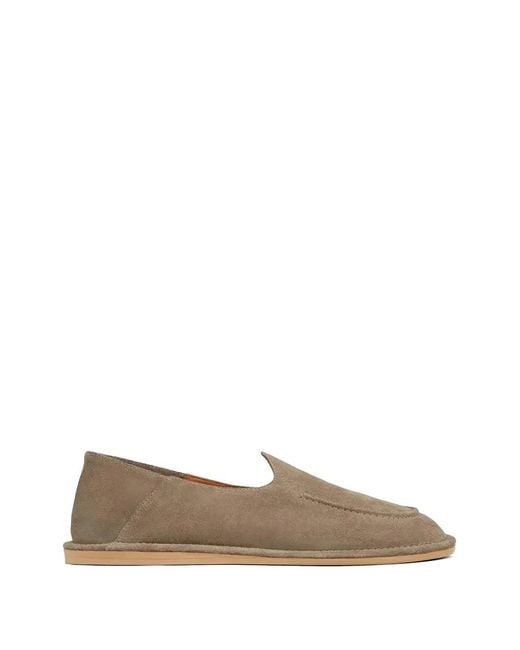 Naked Wolfe Gray Reef Suede Slip-On Loafers for men