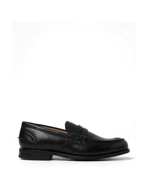 Church's Black Serrated-Tongue Penny Loafers for men