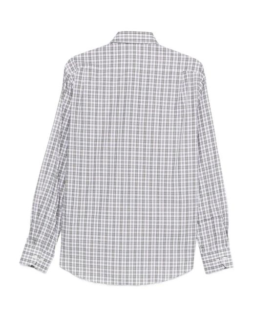 Paul & Shark White Checked Button-Down Shirt for men