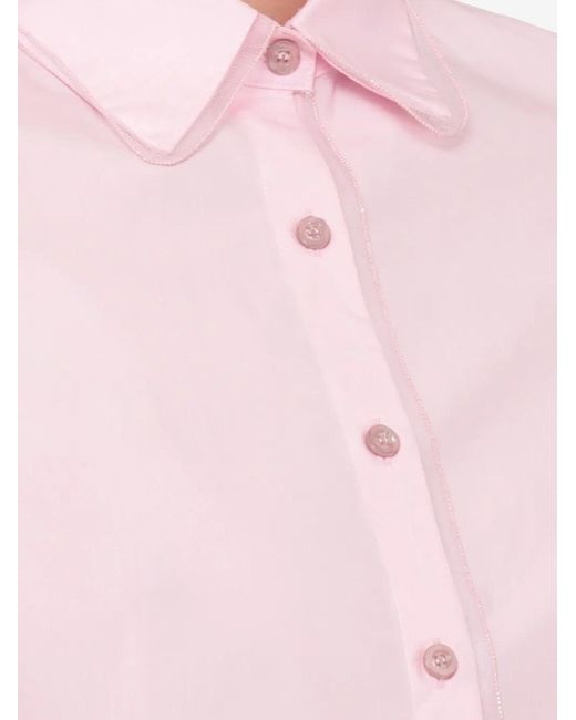 Fabiana Filippi Pink Long-Sleeved Poplin Shirt