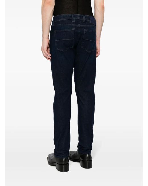 Sartoria Tramarossa Blue Mid-Rise Straight-Leg Jeans for men
