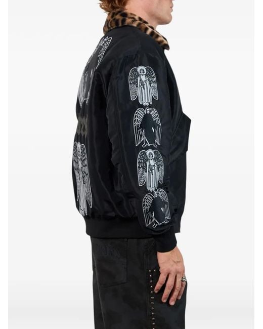 Pleasures Black Long-Sleeve Logo-Detail Jacket for men