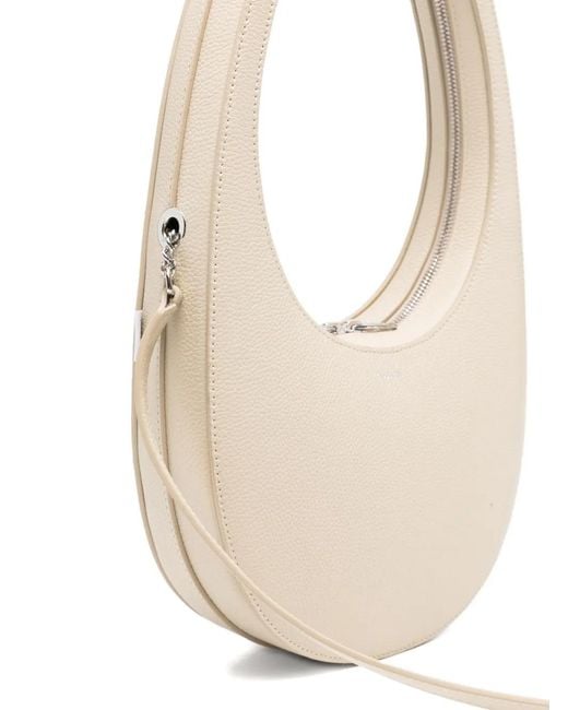 Coperni White Sac Porté Épaule Swipe En Cuir Grainé