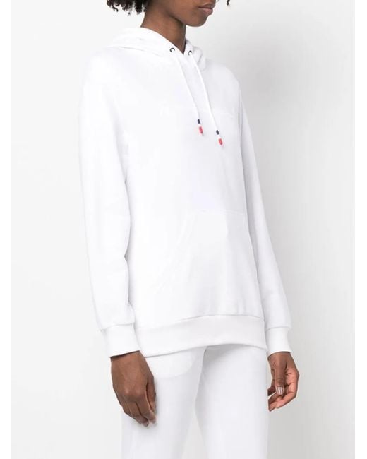 Rossignol White Logo-Print Cotton Hoodie