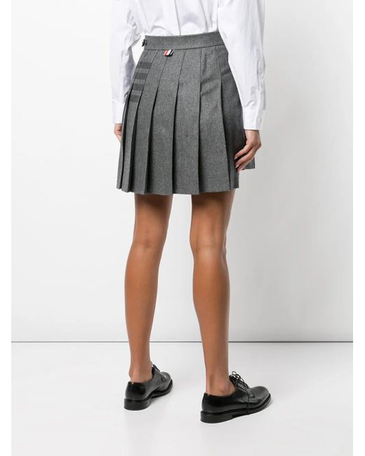 Thom Browne Gestreepte Plooirok in het Gray