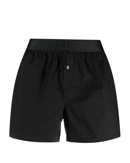 Vetements Black Logo-Patch Swimming Shorts for men