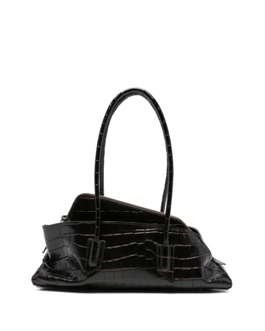 The Attico Black Coffee 'La Passeggiata Small' Shoulder Bag