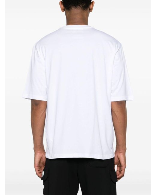 Moschino White Teddy Bear-print Cotton T-shirt for men