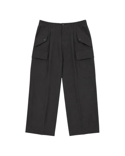 BE ABLE Gray Pleated Cargo Pants for men