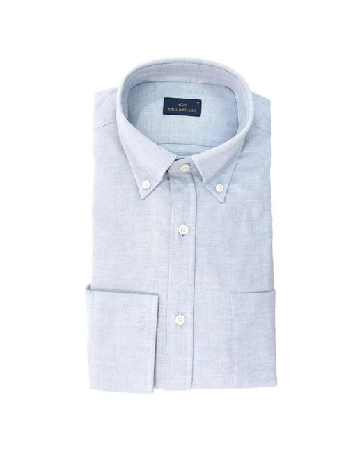 Paul & Shark Blue Button-Down Oxford Shirt for men