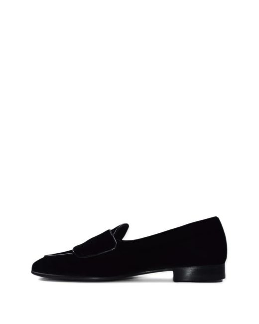 Edhen Milano Black Round Toe Loafers for men
