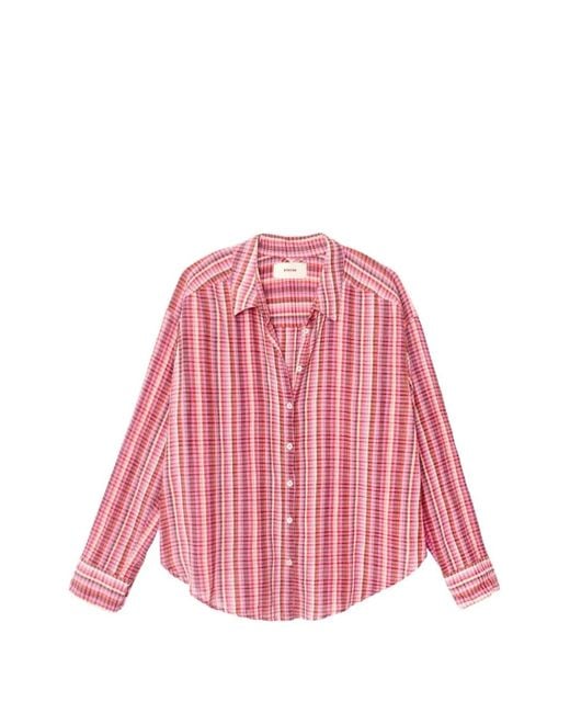 Xirena Pink Plaid Button-Down Shirt