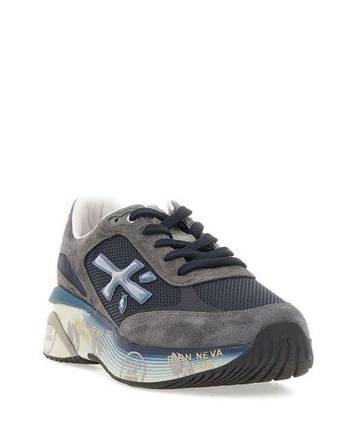 Premiata Blue Logo Heel Trainers for men