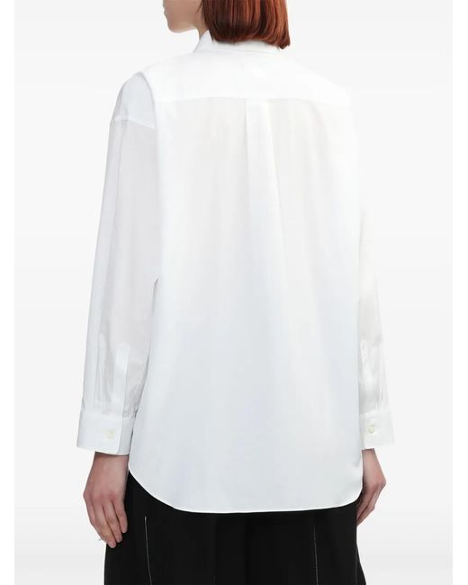 COMME DES GARÇON BLACK White Drop-Shoulder Cotton Shirt