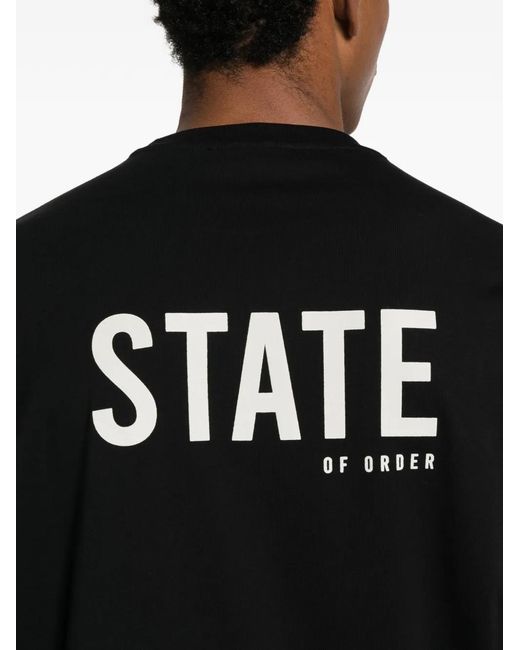 State of Order Black State T-shirt for men