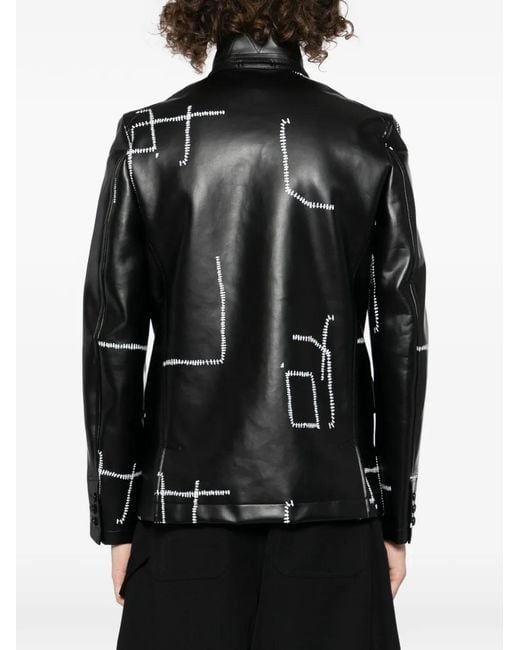 COMME DES GARÇON BLACK Sakko mit Stitch-Detail-Print in Black für Herren