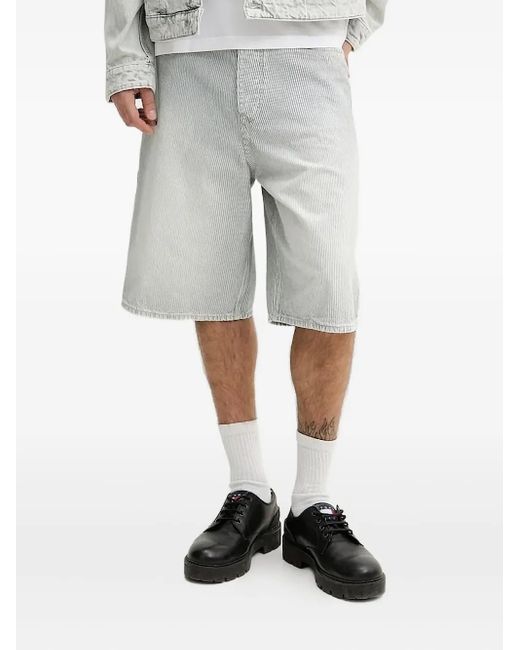 Bermudas con motivo a rayas HUGO de hombre de color Gray