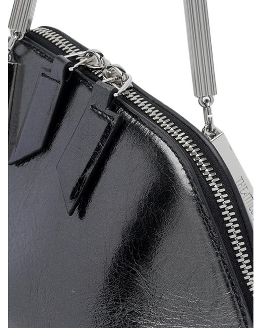 The Attico Black La Scala Leather Shoulder Bag