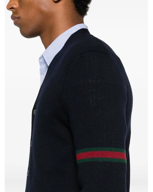 Gucci Button-fastening cardigan in Black für Herren