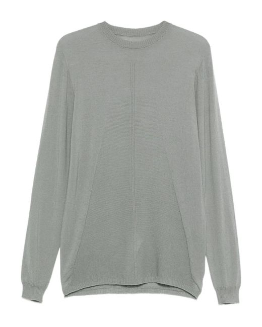 Rick Owens Gray Crew-Neck Sweater for men