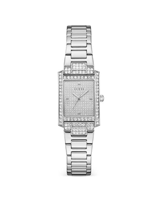 Guess White Tone Analog Watch