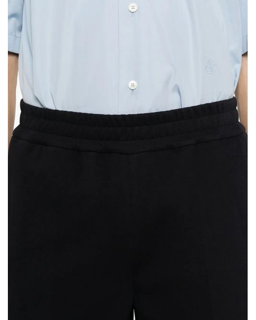 Jil Sander Black Pressed-Crease Elasticated Shorts for men