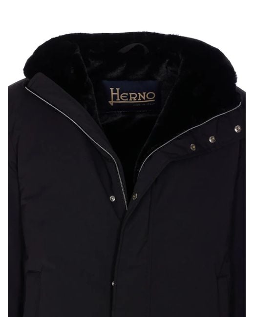 Herno Blue Hooded Parka for men