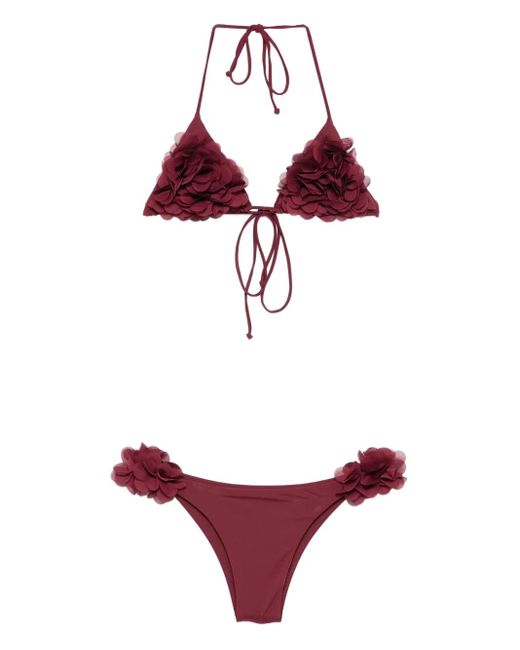 LaRevêche Shayna フローラル ビキニ Red