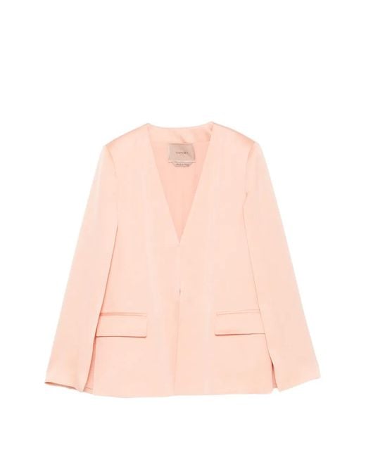 Twinset Pink Satin Cape Jacket