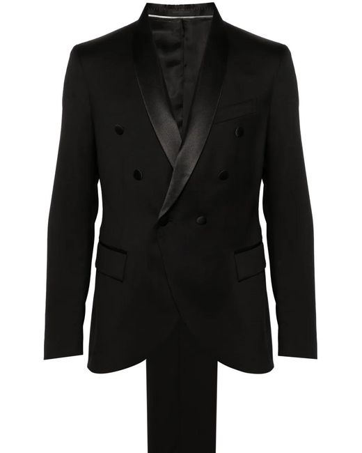 Corneliani Black Virgin Wool Dinner Suit for men