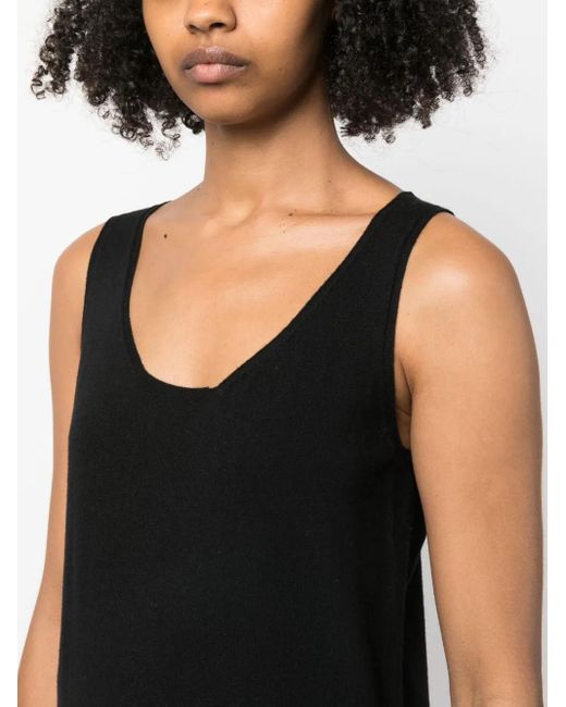 Fabiana Filippi Black Scoop-Neck Knitted Tank Top