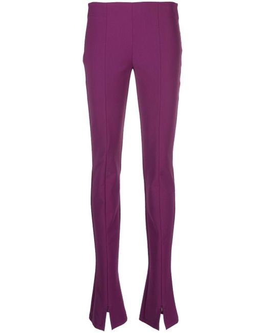 Sportmax Purple Zip-cuff Slim-fit Trousers