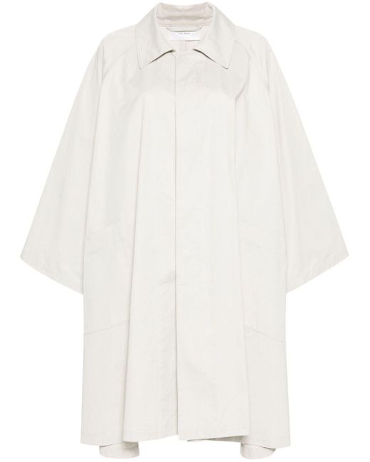 The Row White Leinster Cotton Trench Coat