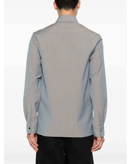 メンズ Jil Sander タイディテール シャツ Gray