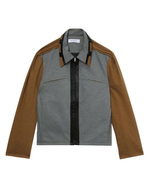 Kiko Kostadinov Gray Ugo Panelled Shirt Jacket for men