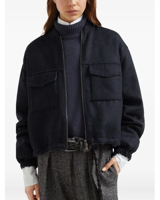 Brunello Cucinelli Blue Virgin Wool Jacket