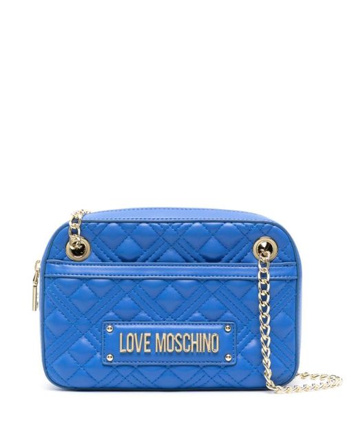 Love Moschino Blue Matelassé Shoulder Bag
