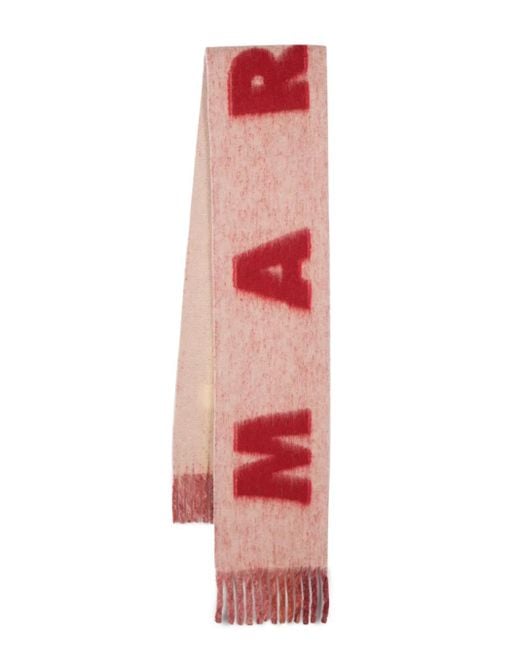Sciarpa Con Intarsio di Marni in Red