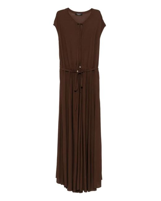 Fabiana Filippi ドローストリング マキシドレス Brown